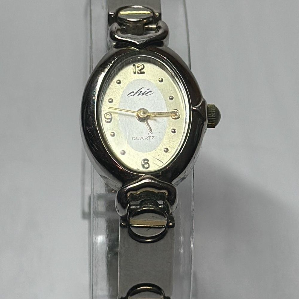 Vintage CHIC Ladies Gold Silver‎ Stainless Steel Watch CH312 LOOK